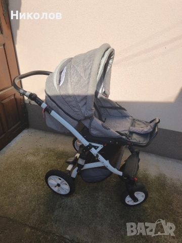 Комбинирана количка 3в1 LORELLI Premium POLAND MIA AIR LIGHT&DARK GREY