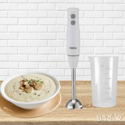 Пасатор - 400W, метален накрайник, с чаша 0.7л, 2 степени, черен, бял, снимка 6 - Чопъри и пасатори - 48513043