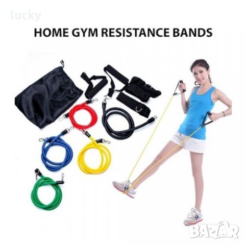 5бр. Комплект ластици за тренировка Power Resistance Bands, снимка 4 - Фитнес уреди - 35488922