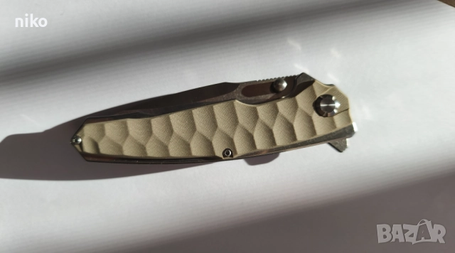 сгъваем нож, стомана D2, дръжка G10, снимка 4 - Ножове - 52942503