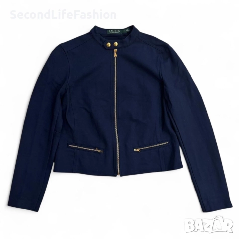Дамско яке сако Ralph Lauren тъмно синьо размер М