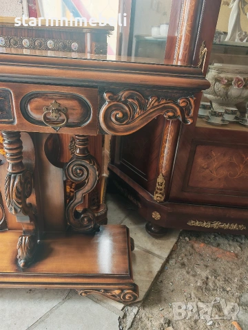 Барокова конзола с огледало , снимка 8 - Секции и витрини - 53980197