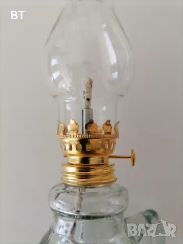 Стъклена газова лампа с фитил в ретро стил., снимка 2 - Други - 47691229