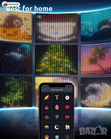 Светлина завеса с Wifi 540LEDs 1.50 x 2 м - програмируема Lphianx, снимка 8 - Лед осветление - 48352107
