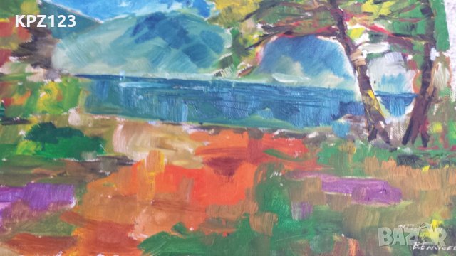 КАРТИНА  ПЕЙЗАЖ 1977 год.(маслени бои) / БАЛУШ БАЛУШЕВ, снимка 4 - Картини - 29092113