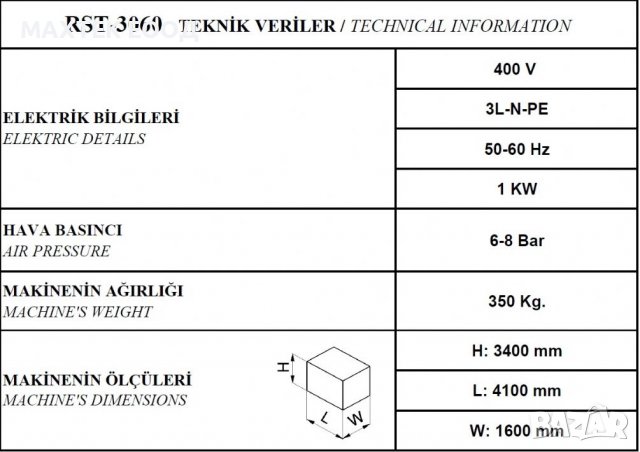 Монтажна маса и тестови стенд за външни щори RISUS RST 3060, снимка 4 - Други машини и части - 37006302
