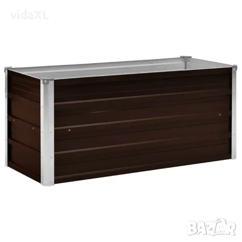 vidaXL Градинска висока леха кафява 100x40x45 см поцинкована стомана(SKU:45720), снимка 1 - Други - 48570799