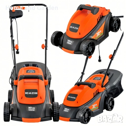 Електрическа градинска косачка 1000W с кош 35L