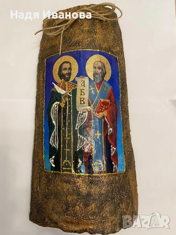 Икона върху керемида , снимка 11 - Икони - 53094335