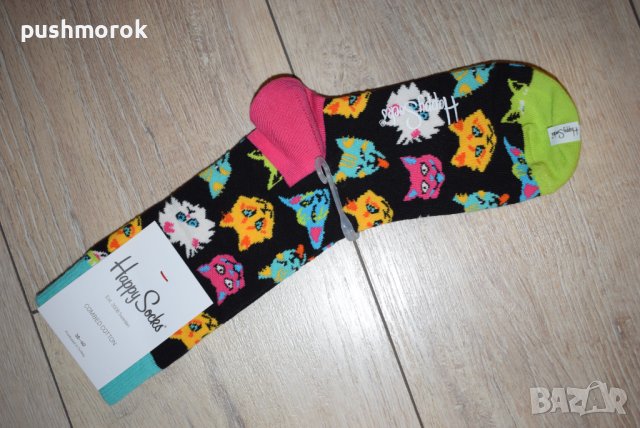 HAPPY SOCKS Cat Sock 36 – 40 / #00552 /, снимка 4 - Дамски чорапи - 42551954