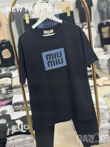 Дамски Памучен Комплект ✨Miu Miu , снимка 1 - Комплекти - 49246988