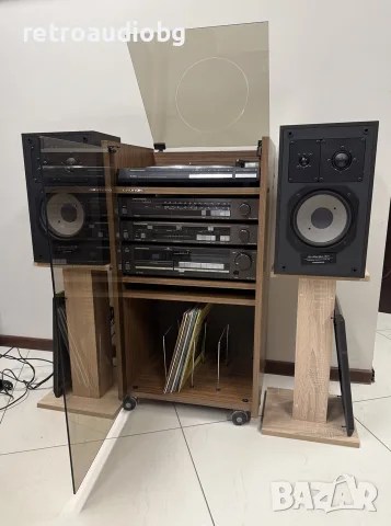 🔊Ретро аудио сет GRUNDIG - Усилвател, дек, тунер, грамофон , рак шкаф и колони🔉