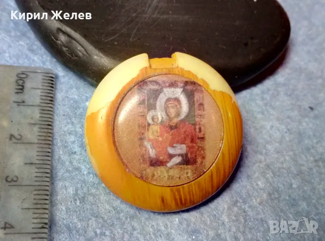 ДВУСТРАННА ИКОНКА СВЕТА БОГОРОДИЦА и БАЧКОВСКИ МАНАСТИР СУВЕНИР ВИСУЛКА от СТАР КЛЮЧОДЪРЖАТЕЛ 47614, снимка 7 - Други ценни предмети - 47917233