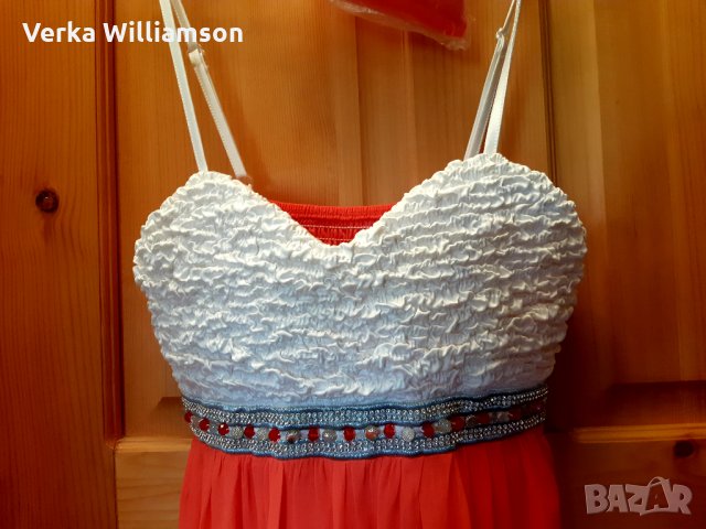 Официална дълга рокля с бюстие и презрамки  XL, XXL, снимка 5 - Рокли - 30180209