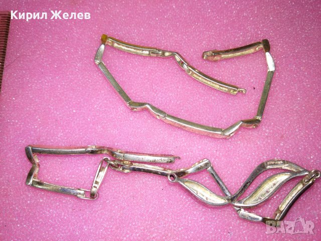 ФЛОРАЛНО СРЕБЪРНО КОЛИЕ СРЕБРО 925 с ЦИКОНИ ЧАСТ от КОМПЛЕКТ с НУЖДА от РЕМОНТ РЕСТАВРАЦИЯ! 41925, снимка 11 - Колиета, медальони, синджири - 44394281