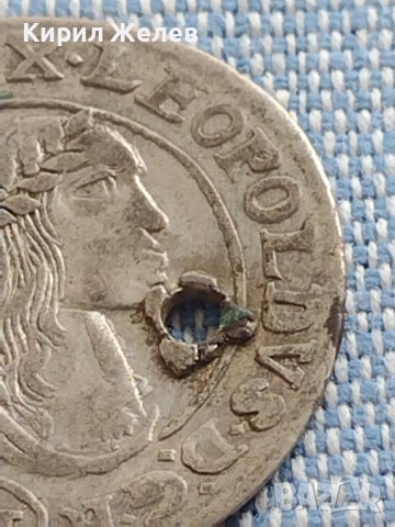 Сребърна монета 6 кройцера 1671г. Леополд първи Кремниц Унгария 13774, снимка 3 - Нумизматика и бонистика - 42890187