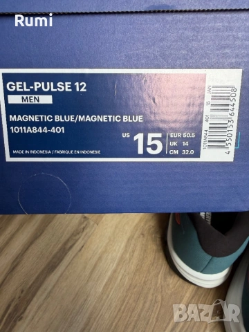 Оригинални  нови мъжки маратонки ASICS GEL-PULSE 12! 50,5 н, снимка 10 - Маратонки - 51894773