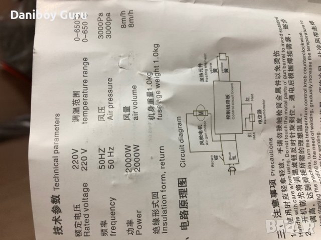 Ръчна машина за заваряване с горещ въздух с регулируема температура Уред заваряване на пластмаса, снимка 3 - Други инструменти - 38494801