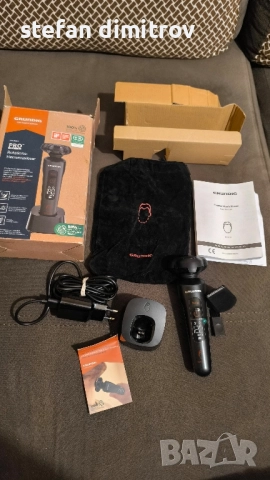 Мъжки тример, Grundig, Proclub MS 9130, сензор за грижа за брадата, черен мат/червен, комплект