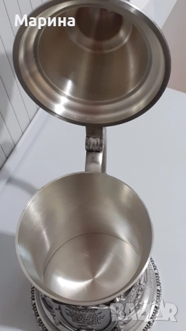 Халба за бира от калай, 700 мл,  Antik*Vintage #101, снимка 13 - Антикварни и старинни предмети - 52367675