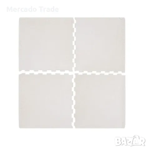 Декоративни подложки - килим за под, Тип Пъзел, Бял
