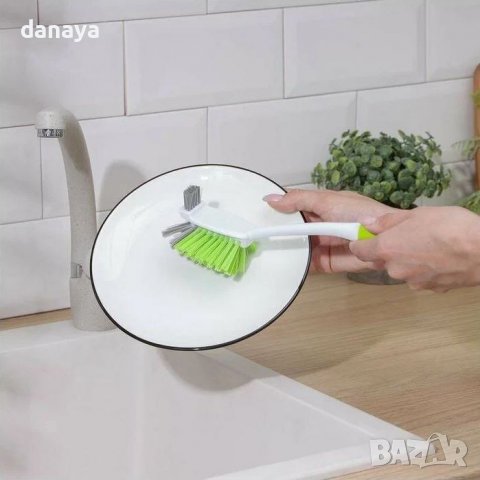 3642 Двойна четка за почистване с дълга дръжка Четка за тоалетна баня мивка, снимка 3 - Мопове, кофи, четки и метли - 39996810