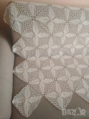 ДАНТЕЛЕНА ПОКРИВКА ПЛЕТЕНА НА ЕДНА КУКА, снимка 2 - Други - 31333482