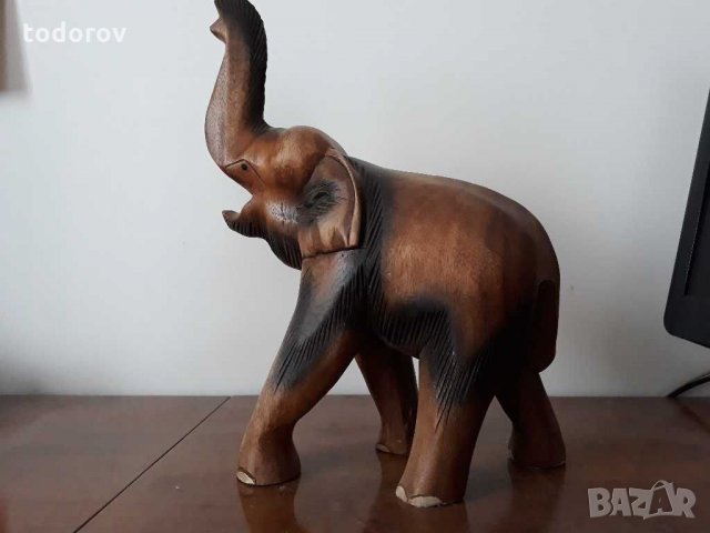 Дървен слон 40х30см., снимка 2 - Декорация за дома - 31219135