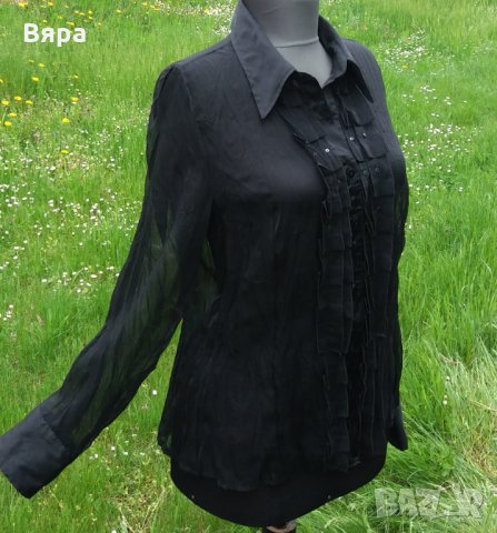 Воалена Риза Bonita. Декоративни набори. Прозираща. , снимка 3 - Ризи - 34492855