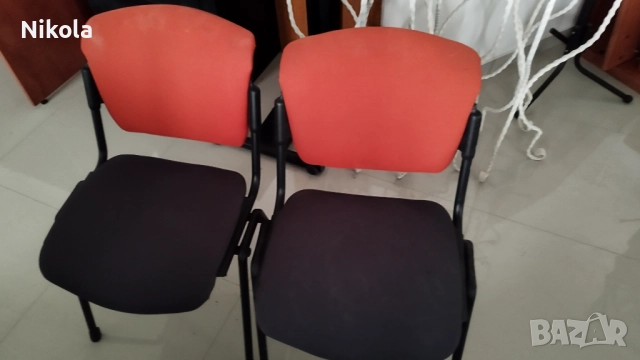 Стол - посетителски офис столове текстилна дамаска  4бр., снимка 4 - Столове за офис - 52108606