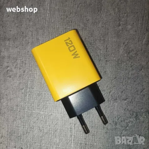 Бързо зарядно устройство 120W, двоен PD + USB, съвместимост Apple/Huawei/Xiaomi/Samsung, снимка 3 - Друга електроника - 49423967