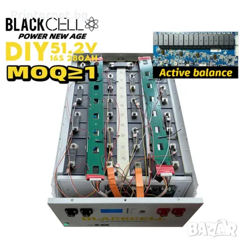 Нова кутия за батерии LIFEPO4 51.2V 280Ah-304Ah с 200A BMS