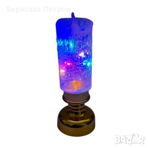 Коледна LED свещ с многоцветни светлини, снимка 2 - Декорация за дома - 56227433