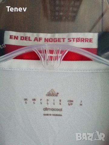 Denmark Adidas оригинална тениска футболна фланелка Дания Национален Отбор размер S, снимка 3 - Тениски - 37571159