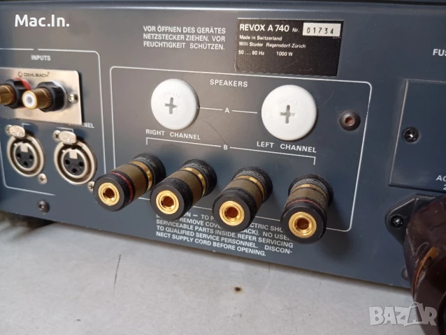 REVOX A-740 stereo power amplifier, снимка 10 - Ресийвъри, усилватели, смесителни пултове - 51049024