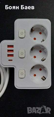 Разклонител със USB , снимка 2 - Друга електроника - 54067135