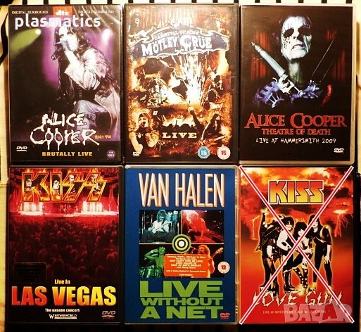 DVDs - Kiss, Alice Cooper,Jimi Hedrix,Motley Crue,Stray Cats,The Doors,Tina Turner..., снимка 4 - Други музикални жанрове - 14943706