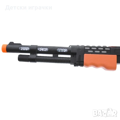 Играчка пушка, със звуци и светлини, дължина 71 см, кафява, снимка 3 - Други - 50843540