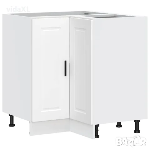vidaXL Кухненски ъглов шкаф Porto, бял, инженерно дърво, снимка 1 - Шкафове - 56148235