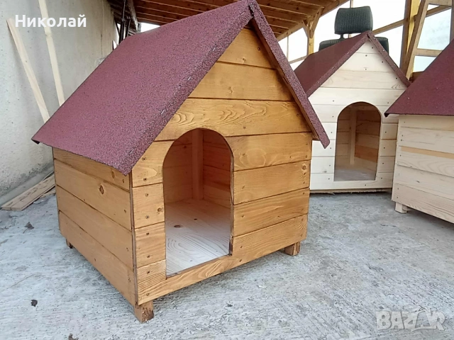 Лакирана дървена къща за кучета , средни и големи породи кучета къща за куче от дърв кучешка колиба, снимка 4 - За кучета - 53024025