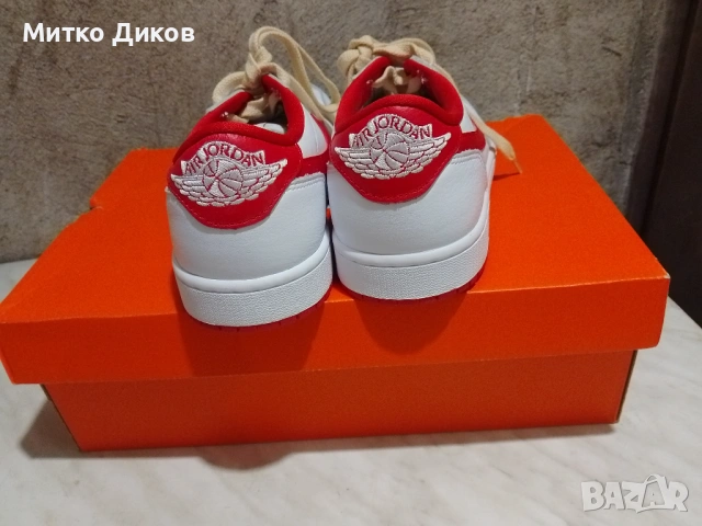 Jordan Air Jordan 1 Low OG "University Red". Нови маратонки естеств.кожа #43 стелка 275 мм, снимка 7 - Маратонки - 54346535
