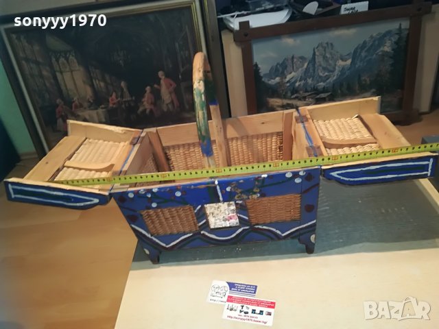 РЕТРО ЧАНТА-ДЪРВО И РАТАН-40Х40Х27СМ, снимка 10 - Колекции - 29141177
