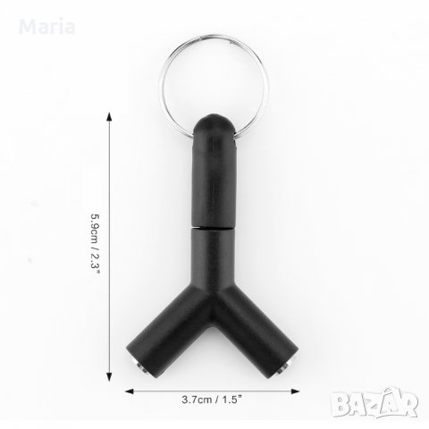 Y-образен сплитер Stereo Audio 3.5mm AUX за слушалки,телефони и др., снимка 6 - Слушалки, hands-free - 29129430