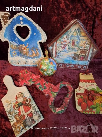 Къщички, Часовници и кутии ДЕКУПАЖ, снимка 2 - Декорация за дома - 42517817