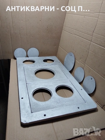Соц Стара Голяма Чугунена Плоча За Камини Барбекюта Огнища 18кг. НОМЕР 1346., снимка 5 - Антикварни и старинни предмети - 54010544