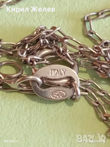 Нежен сребърен синджир с висулка циркон подходящ за ежедневието 52439, снимка 4 - Колиета, медальони, синджири - 52833980