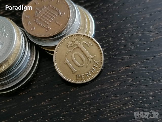 Монета - Финландия - 10 пения | 1963г.