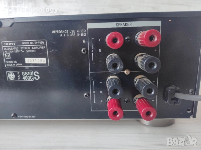 Японски усилвател SONY TA-F190, снимка 7 - Ресийвъри, усилватели, смесителни пултове - 53207154