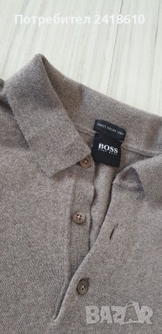 Hugo Boss Bono Polo Virgin Wool Finest Italian Yarn  Mens Size 2XL НОВО! ОРИГИНАЛ! Мъжки Тънък Пулов, снимка 11 - Пуловери - 39241981