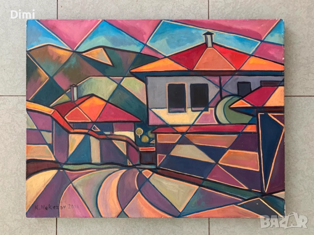 КРЪСТЬО НЕКЕЗОВ масло/платно, снимка 5 - Картини - 52827328